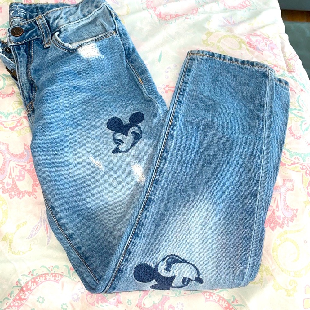 Girls GAP Mickey jeans size 8